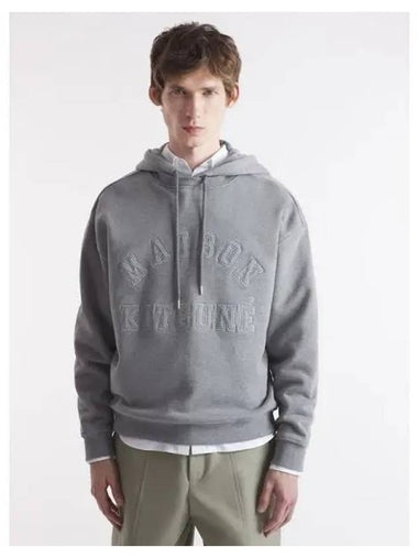 Men s Varsity Baseball Jumper Oversized Hooded Sweatshirt Hoody Medium Gray Melange Domestic Product GM0024071864492 - MAISON KITSUNE - BALAAN 1