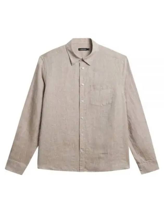 SLIM LS LINEN MELANGE SHIRT FMST10240 C106 Men's slim long sleeve linen melange shirt - J.LINDEBERG - BALAAN 2