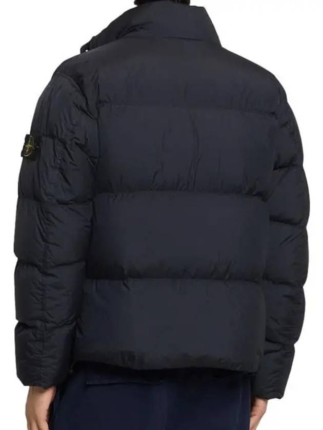 Garment Dyed Crinkle Reps Down Padding Navy - STONE ISLAND - BALAAN 4