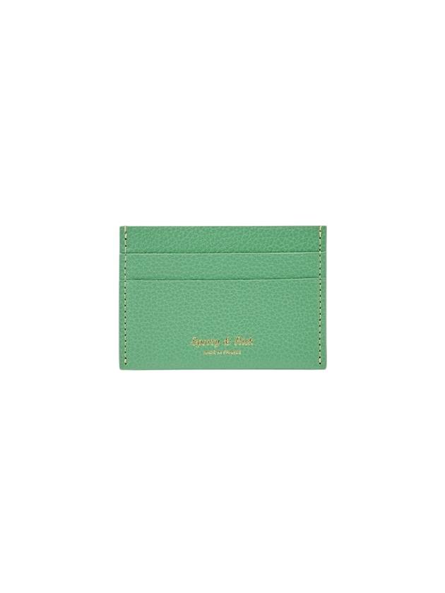 Logo Stamp Grained Leather Card Holder Green - SPORTY & RICH - BALAAN 2