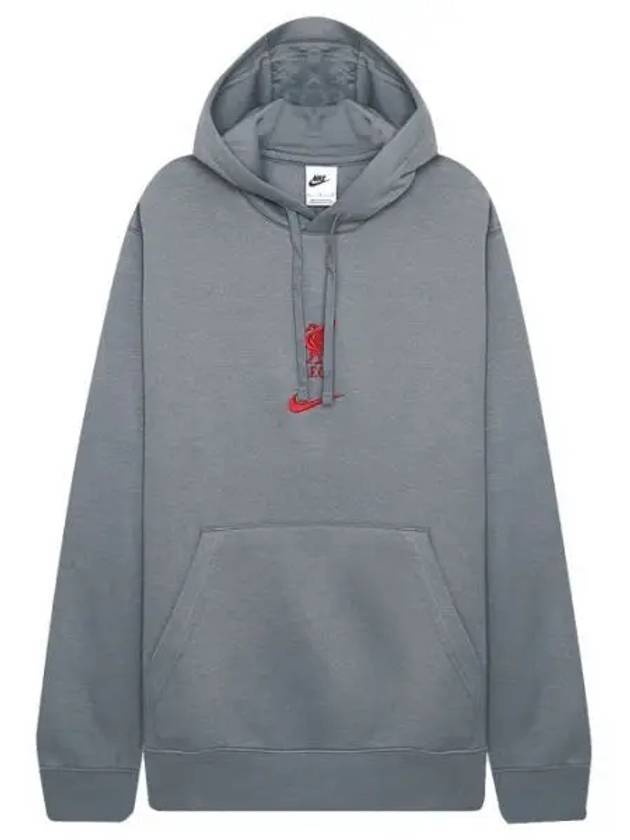 Liverpool Club Fleece Hoodie Smoke Grey - NIKE - BALAAN 1