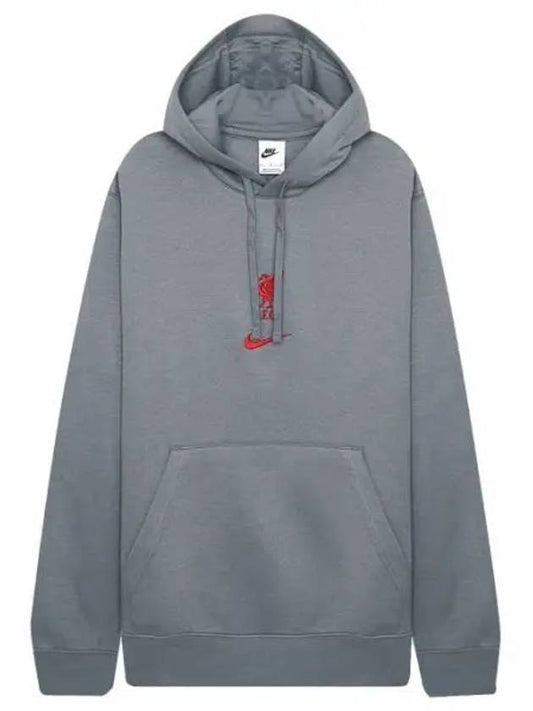 Liverpool Club Fleece Hoodie Smoke Grey - NIKE - BALAAN 1