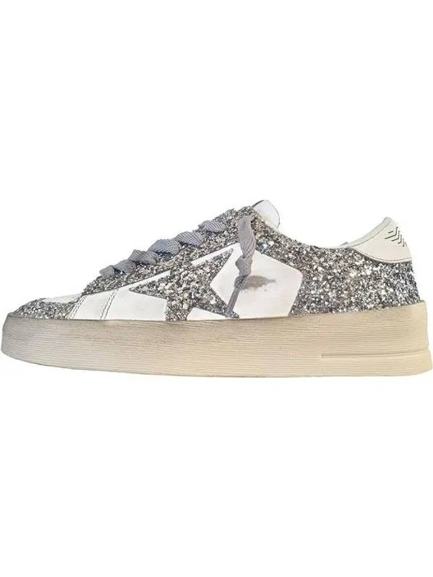 Stardan Glitter Low Top Sneakers Silver - GOLDEN GOOSE - BALAAN 2