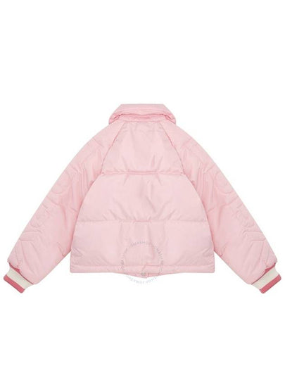 Burberry Girls Seashell Pink Athena Quilted Bomber Jacket, Size 4Y - BURBERRY - BALAAN 2