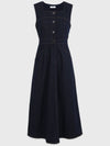 Verbena Denim Sleeveless Long Dress Navy - MICANE - BALAAN 7