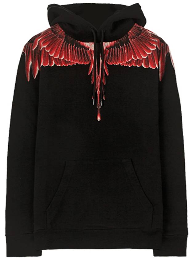 Ghost Wing Cotton Hoodie Black - MARCELO BURLON - BALAAN 2