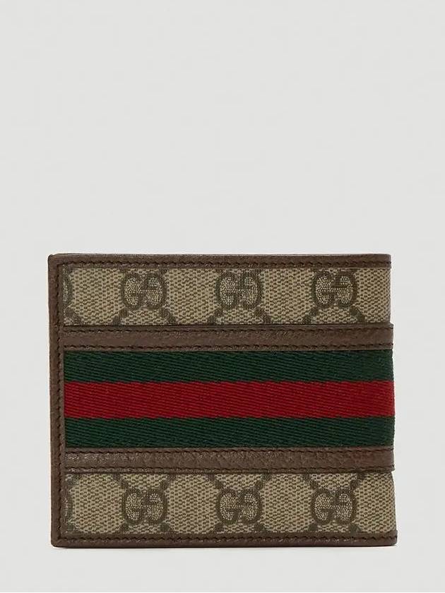 GG Supreme Ophidia Webstripe Canvas Leather Wallet Half Wallet - GUCCI - BALAAN 2