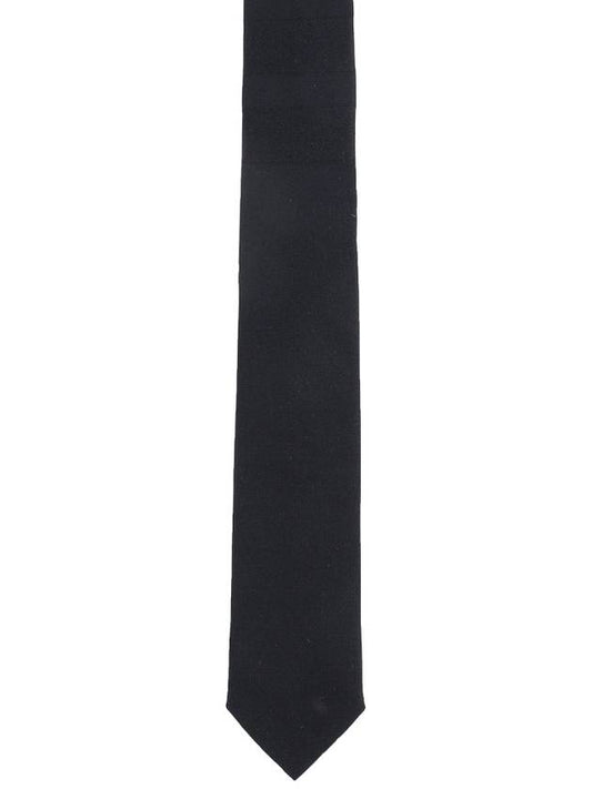 4-Bar Plain Wool Tie Navy - THOM BROWNE - BALAAN 2