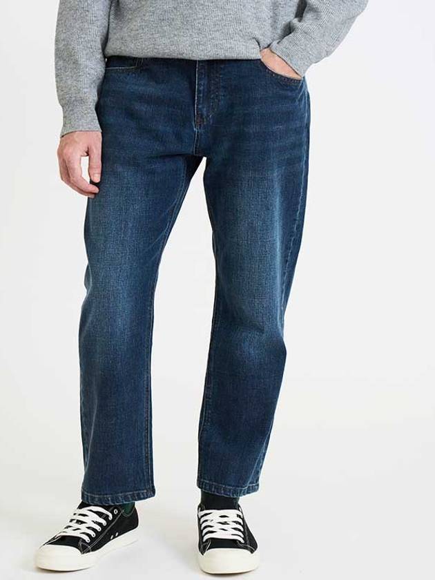 Tapered fit washed denim pants DARKBLUE - BLACKBROWN - BALAAN 2