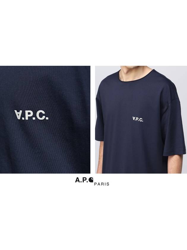 Jeremy Logo Short Sleeve T-shirt Dark Navy - A.P.C. - BALAAN 7