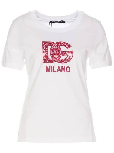 long sleeve t-shirt F8N08ZGDBVX S8400 WHITE - DOLCE&GABBANA - BALAAN 1