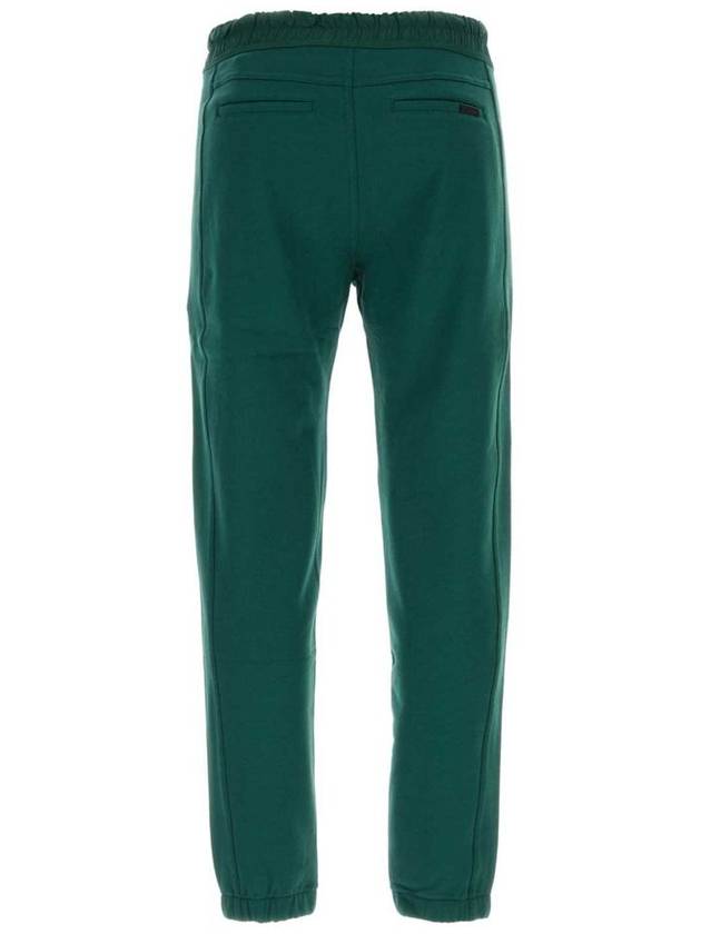 Embroidered Logo Fleece Track Pants Green - SAINT LAURENT - BALAAN 3