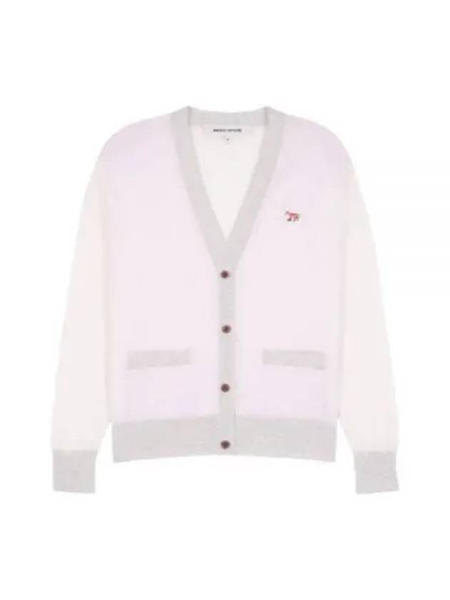 Baby Fox Patch Color Block Cardigan Pale Pink - MAISON KITSUNE - BALAAN 1