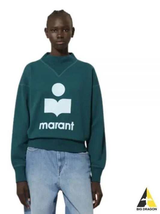 Moby Logo Print Sweatshirt Teal - ISABEL MARANT - BALAAN 2