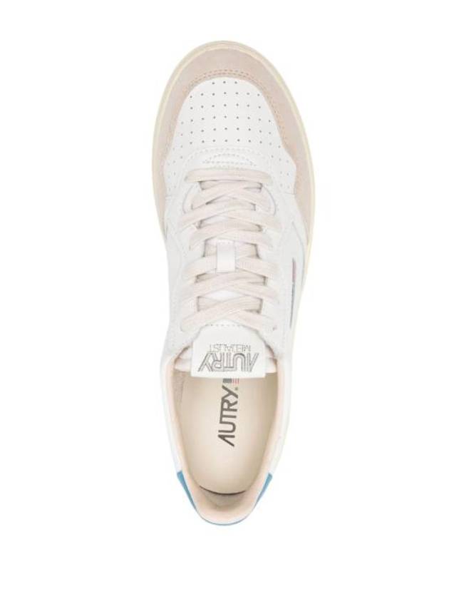 Medalist Leather Suede Blue Tab Low Top Sneakers White - AUTRY - BALAAN 5