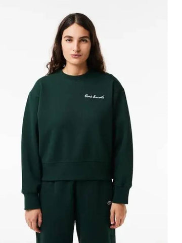 Women s overfit crew neck sweatshirt SF7261 54G YZP domestic product GQ2N24020248603 - LACOSTE - BALAAN 1