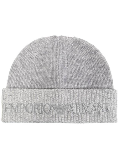 Emporio Armani Hat With Embroidered Logo, Men's, Grey - EMPORIO ARMANI - BALAAN 1