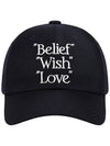 belief wish love chino ball cap in navy - MYDEEPBLUEMEMORIES - BALAAN 1