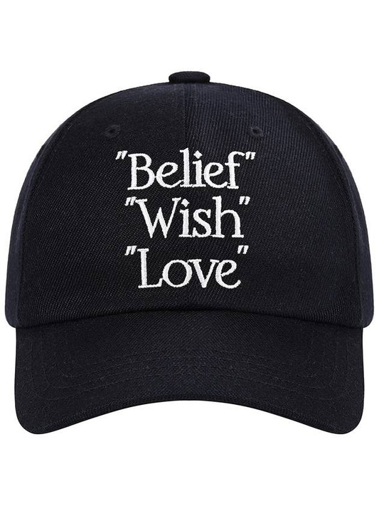 belief wish love chino ball cap in navy - MYDEEPBLUEMEMORIES - BALAAN 1