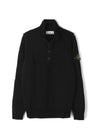 Wappen Patch Button Knit Top Black - STONE ISLAND - BALAAN 2