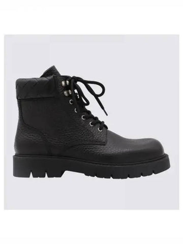 HADDOCK LEATHER LACE UP BOOTS - BOTTEGA VENETA - BALAAN 1