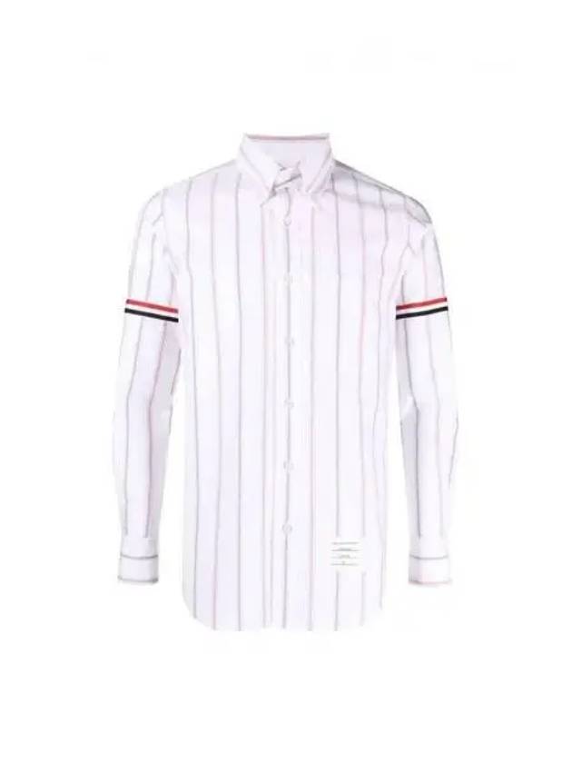 Oxford Armband Stripe Long Sleeve Shirt - THOM BROWNE - BALAAN 2