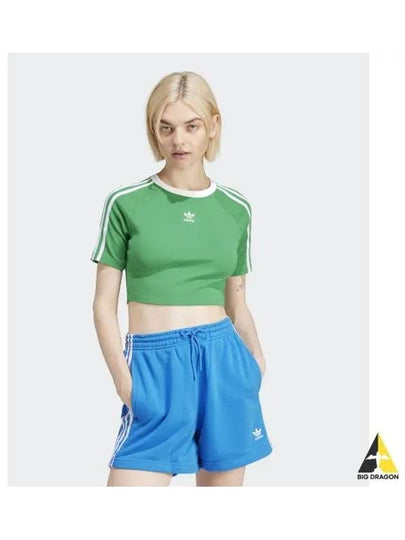 3 Stripe Baby Crop Short Sleeve T-Shirt Green - ADIDAS - BALAAN 2