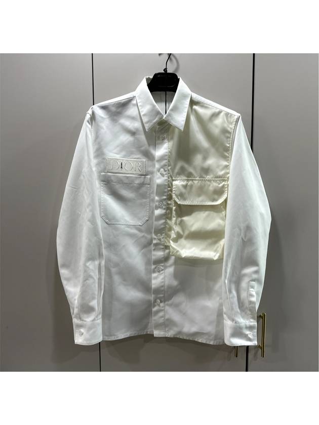 40 x Sakai Men s Monogram Pocket Over Cotton Shirt Jacket White - DIOR - BALAAN 3