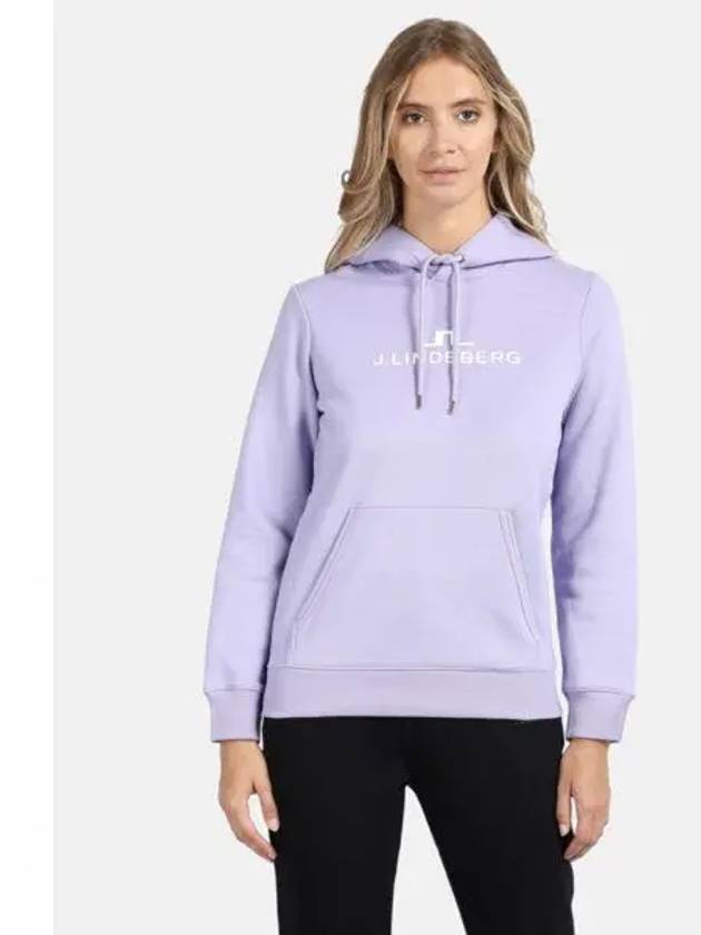 Alpha Logo Print Hoodie Sweet Lavender - J.LINDEBERG - BALAAN 2