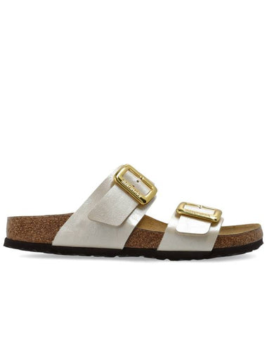 Birkenstock Slippers Sydney Cushion Buckle, Women's, Cream - BIRKENSTOCK - BALAAN 1