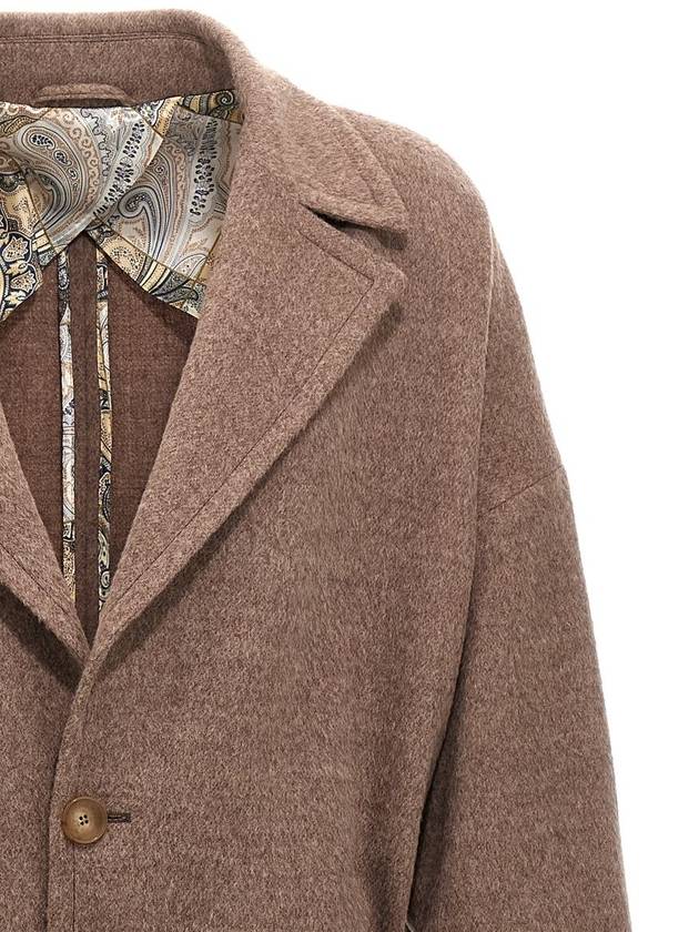 Etro Single-Breasted Wool Coat - ETRO - BALAAN 3