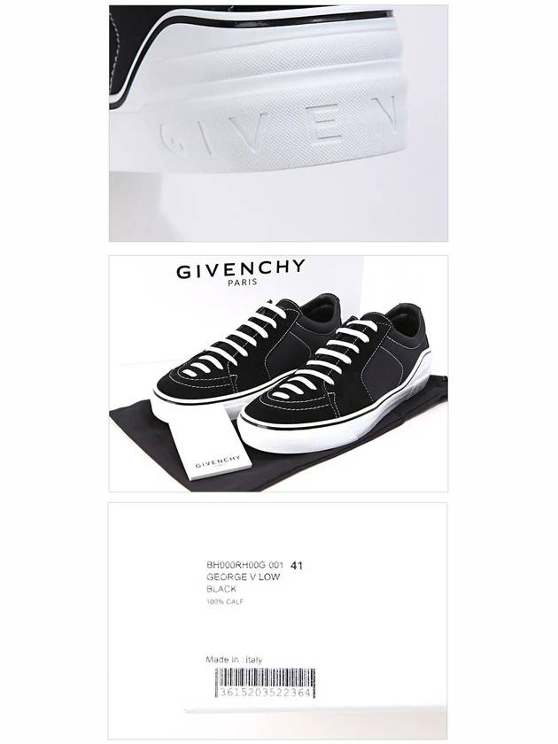 Perforated Low Top Sneakers Black - GIVENCHY - BALAAN.
