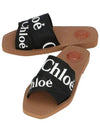 Woody Logo Canvas Strap Flat Mule Black - CHLOE - BALAAN 3