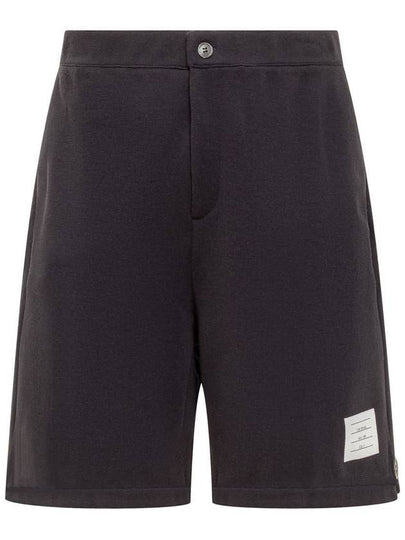 Logo Patch Midi Shorts Navy - THOM BROWNE - BALAAN 2