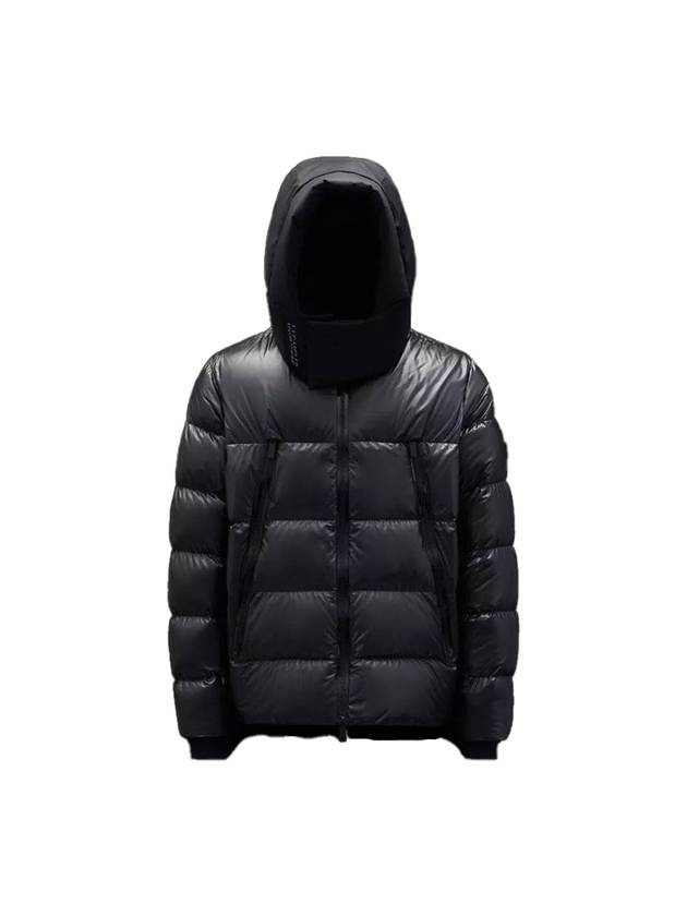 Zubair Hooded Short Padded Black - MONCLER - BALAAN 1