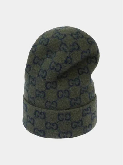 GG Logo Pattern Knit Wool Beanie - GUCCI - BALAAN 2