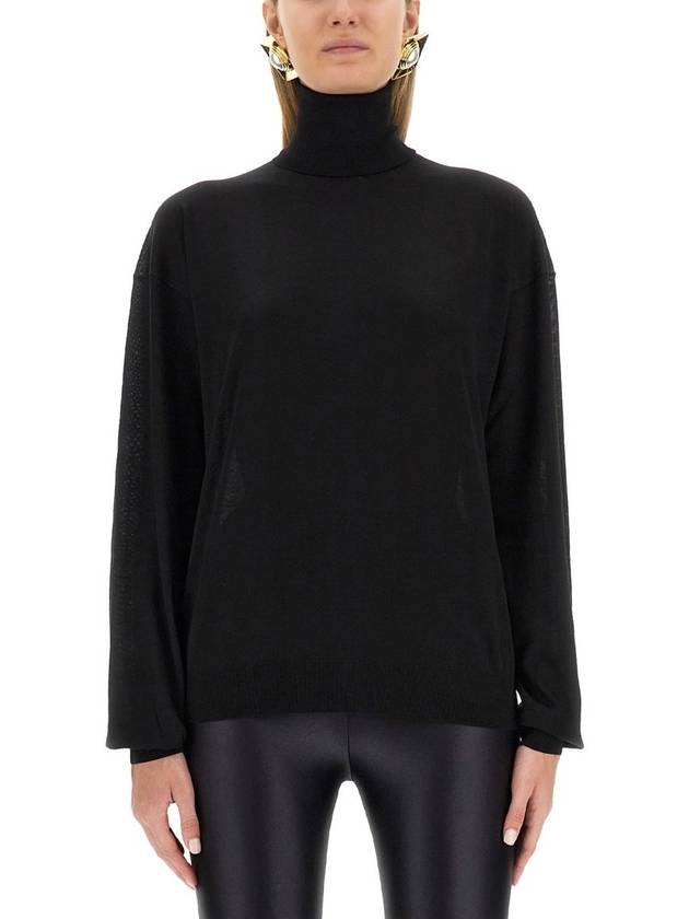 Cassandre Turtleneck Black - SAINT LAURENT - BALAAN 5