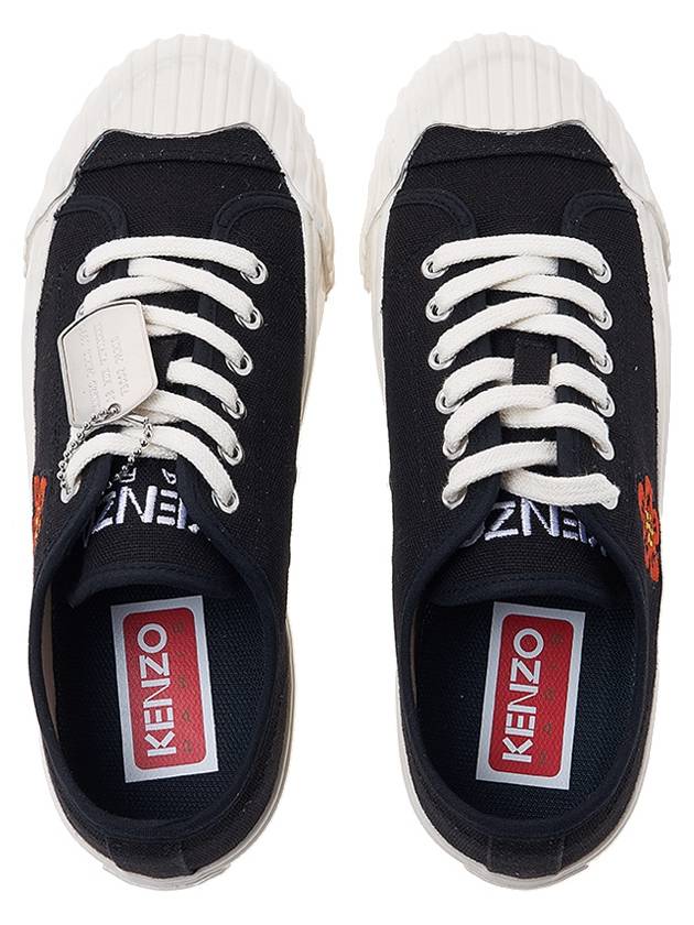 School Flower Low Top Sneakers Black - KENZO - BALAAN 7