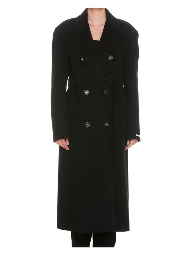 Tresa Belted Virgin Wool Coat Black 20160129 013 - MAX MARA SPORTMAX - BALAAN 3