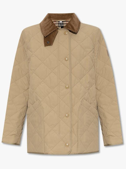 Diamond Quilted Thermoregulated Barn Jacket Honey - BURBERRY - BALAAN 2