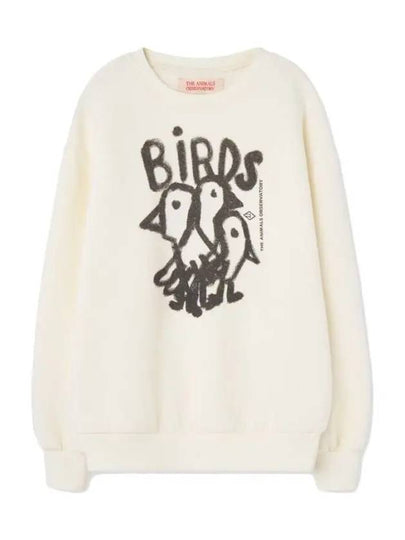 Kids Logo Bird Sweatshirt Ivory F24022 221FT - THE ANIMALS OBSERVATORY - BALAAN 2