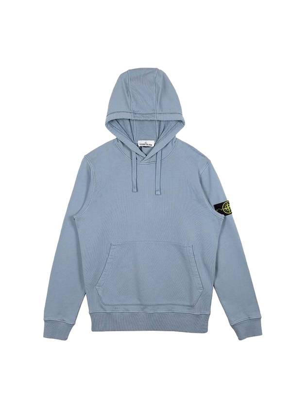 Wappen Patch Cotton Hoodie Blue - STONE ISLAND - BALAAN 1