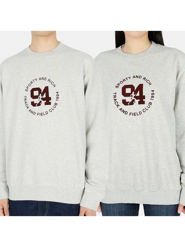 94Trek Cotton Sweatshirt Oatmeal Merlot 94 TRACK FIELD FLOCKED - SPORTY & RICH - BALAAN 1