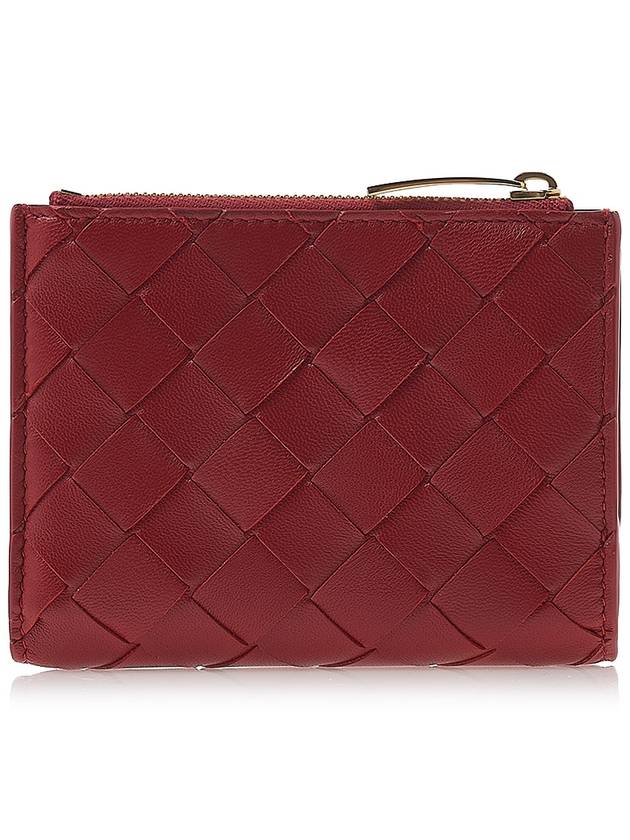 Intrecciato Zipper Small Half Wallet Apple Candy - BOTTEGA VENETA - BALAAN 4