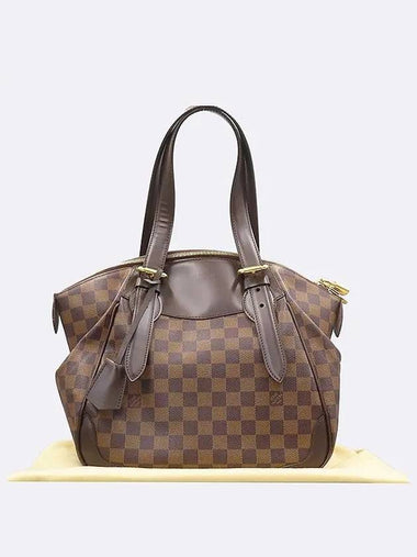 N41118 Damier Eben Canvas Verona MM Tote Bag - LOUIS VUITTON - BALAAN 1