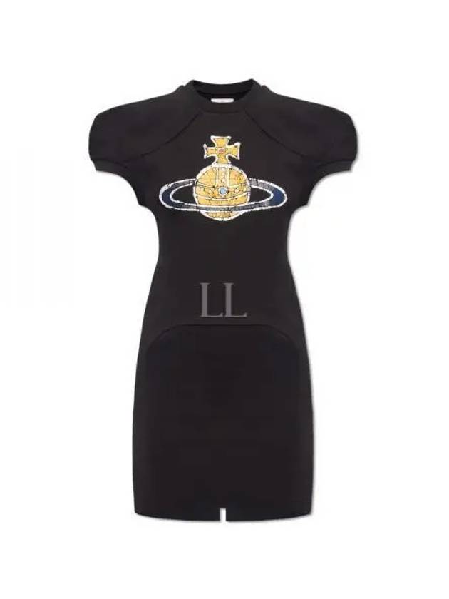 ORB Plain Logo Short Dress Black - VIVIENNE WESTWOOD - BALAAN 2