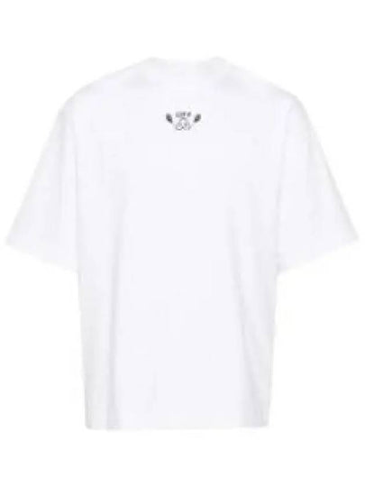 Crew Neck Cotton Short Sleeve T-Shirt White - OFF WHITE - BALAAN 2