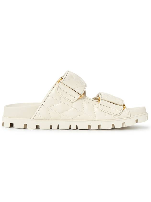 Matelasse Nappa Leather Slides White - MIU MIU - BALAAN 5