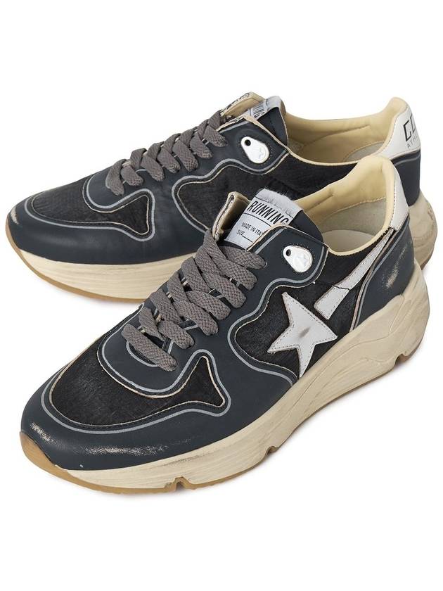 Running Sole Leather Low Top Sneakers Navy - GOLDEN GOOSE - BALAAN 2