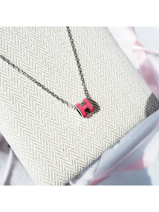 Mini Pop H Pendant Necklace Rose Tropic - HERMES - BALAAN 2